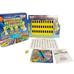 The Simpsons Wheel of Fortune 2005 Fox Family Fun Game Night Incomplete